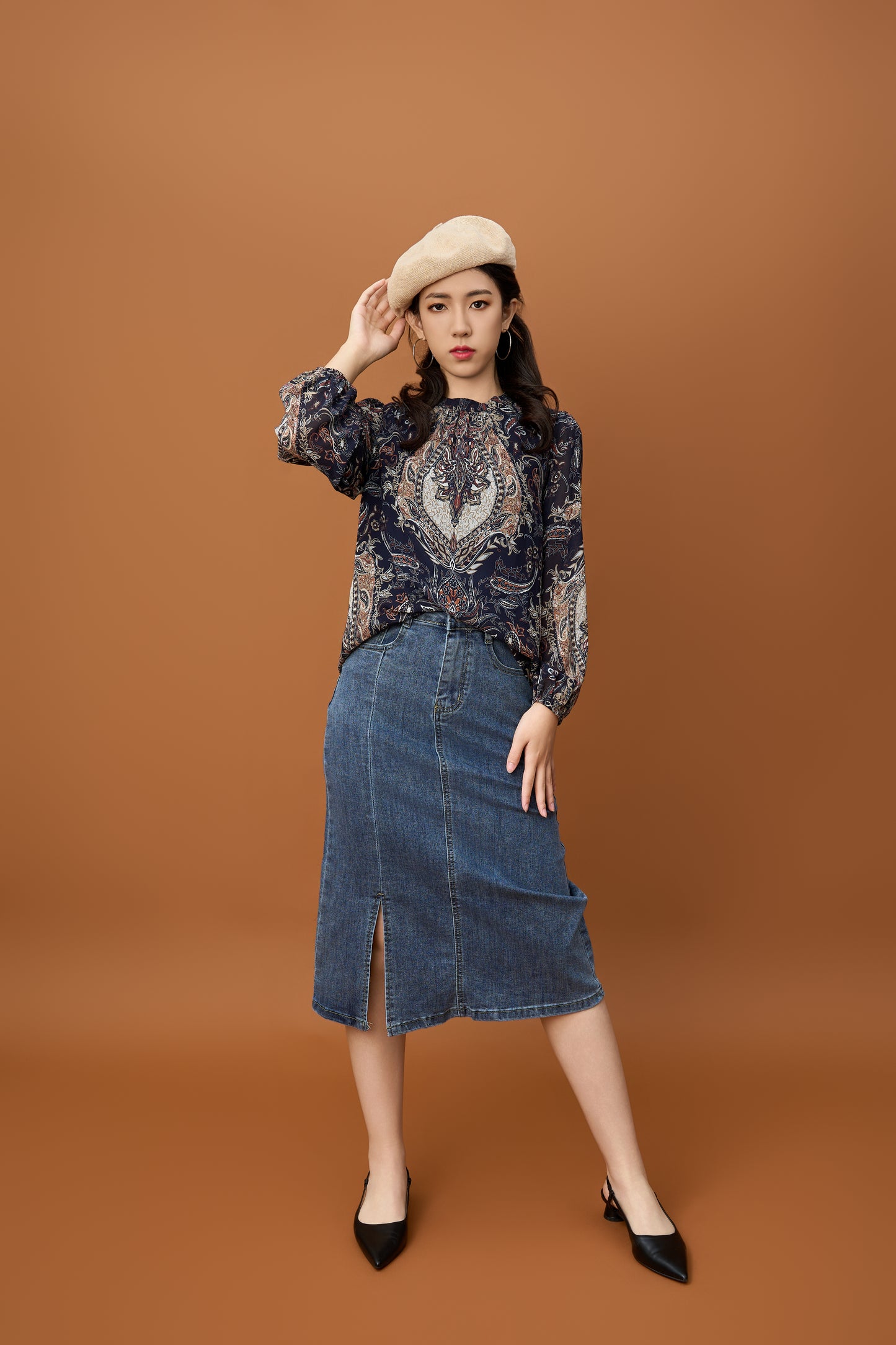 Paisley Print Blouse