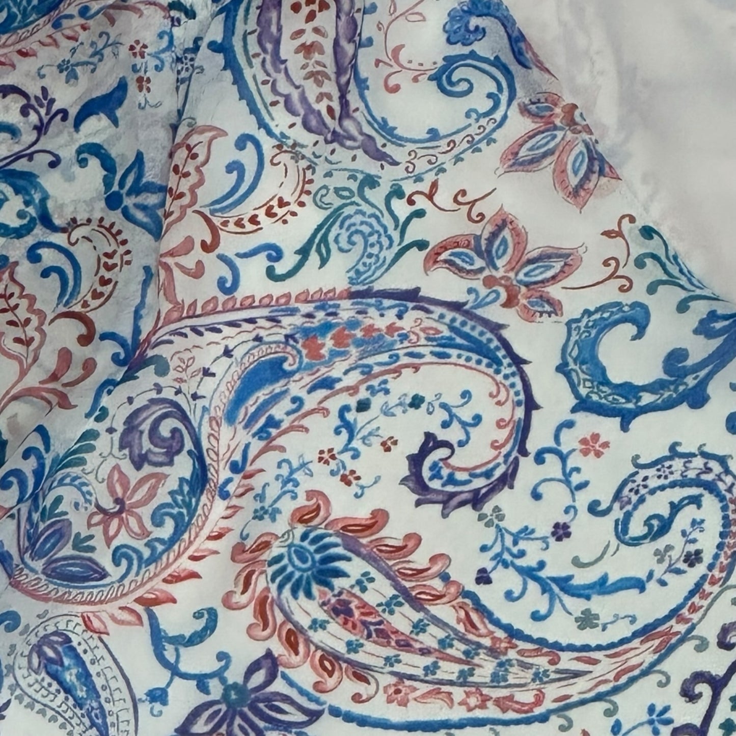 Paisley Print Chiffon Blouse