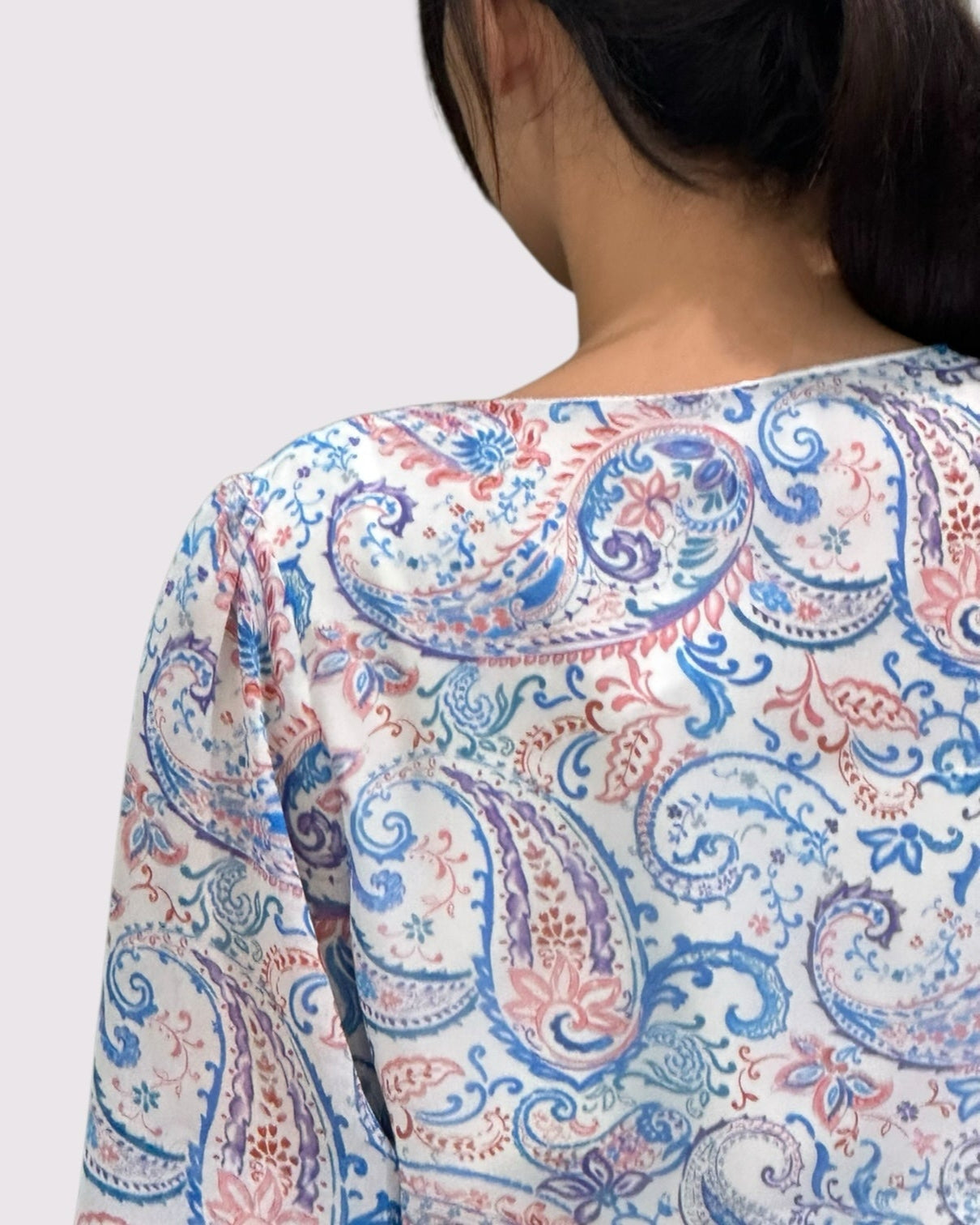 Paisley Print Chiffon Blouse