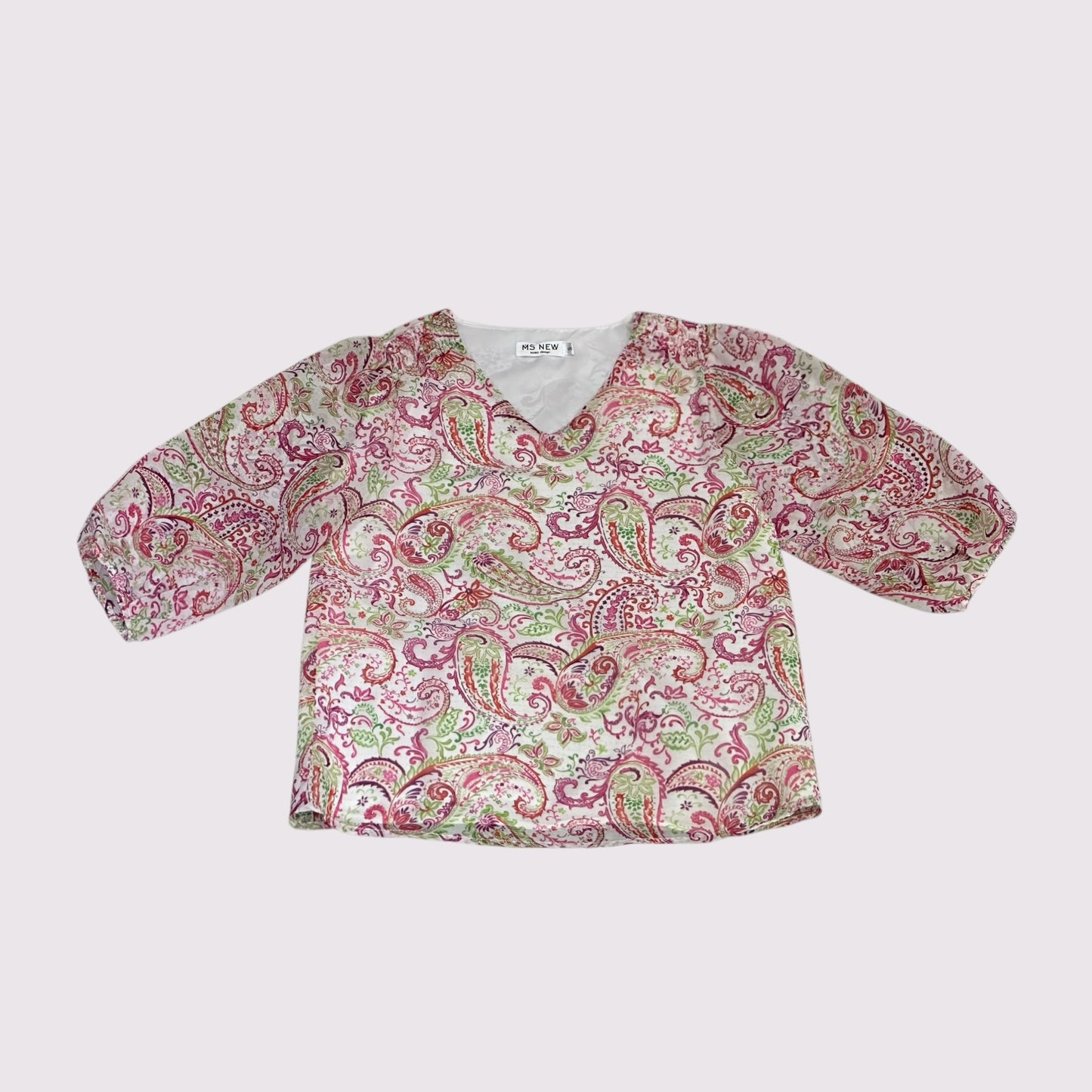 Paisley Print Chiffon Blouse