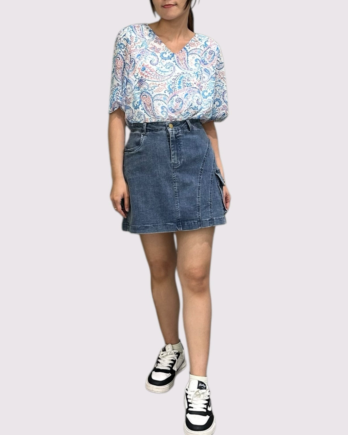 Paisley Print Chiffon Blouse
