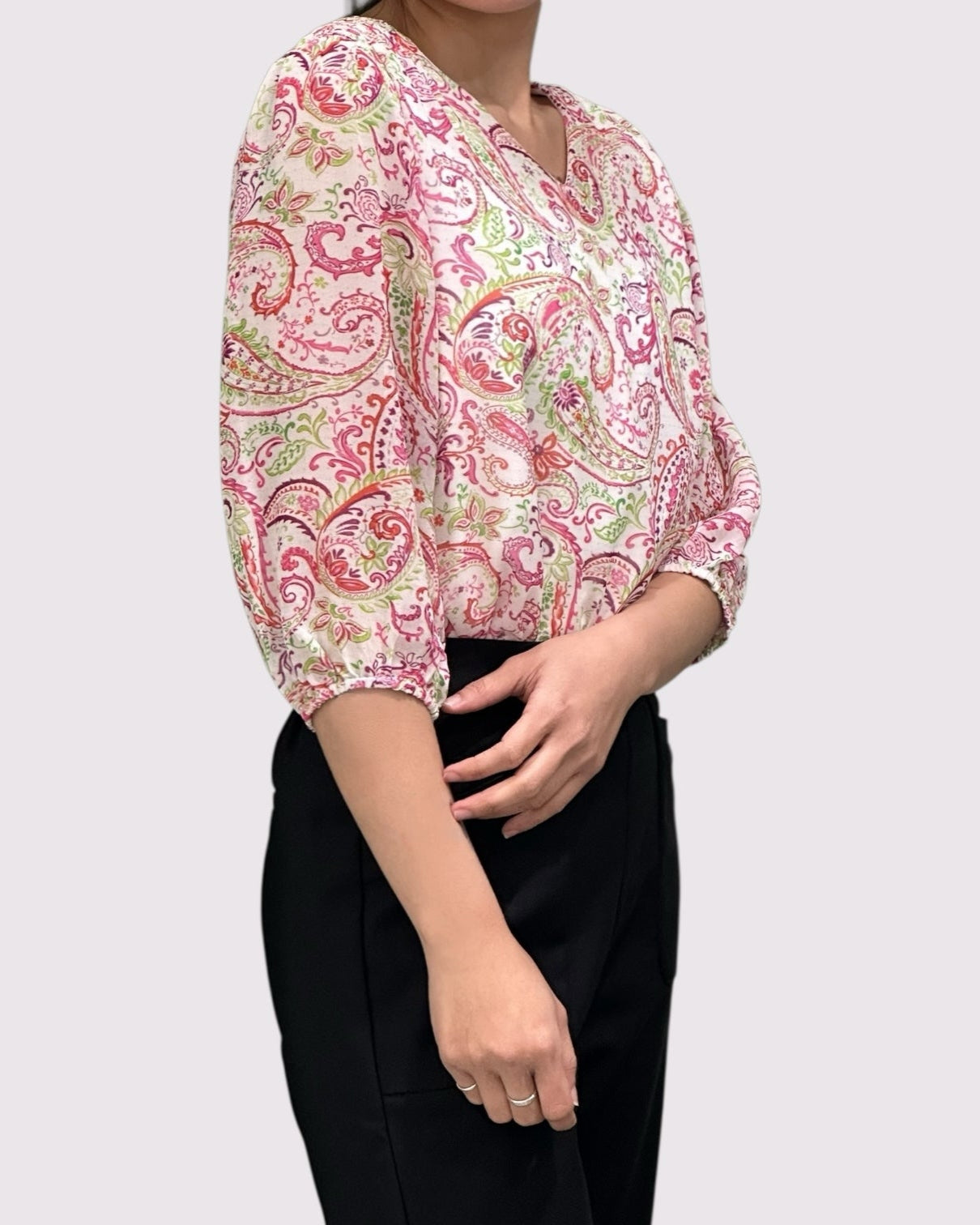 Paisley Print Chiffon Blouse