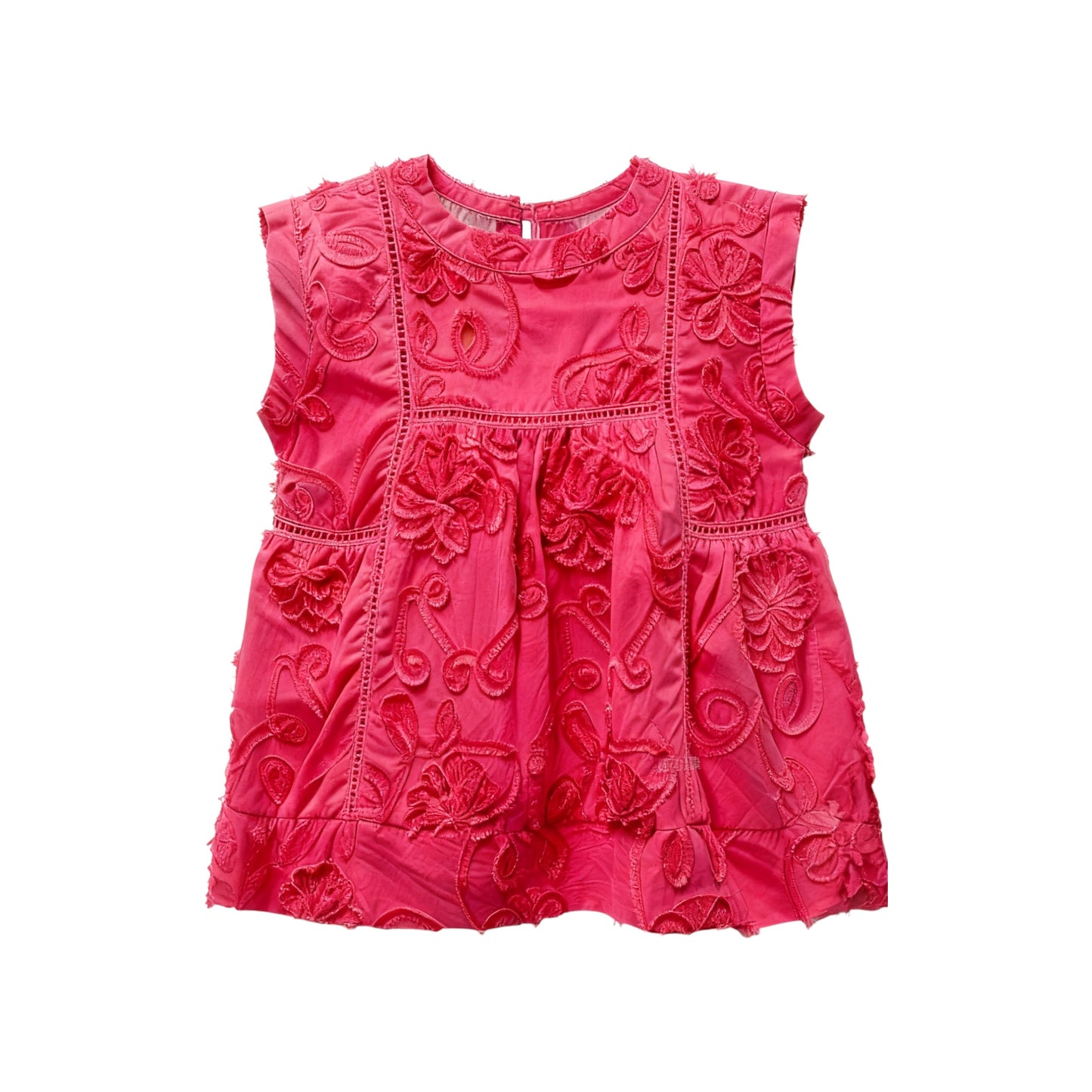 Embroidered Sleeveless Top