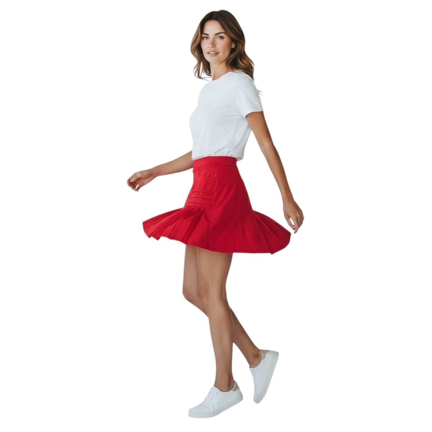 Pleated Short Skirt