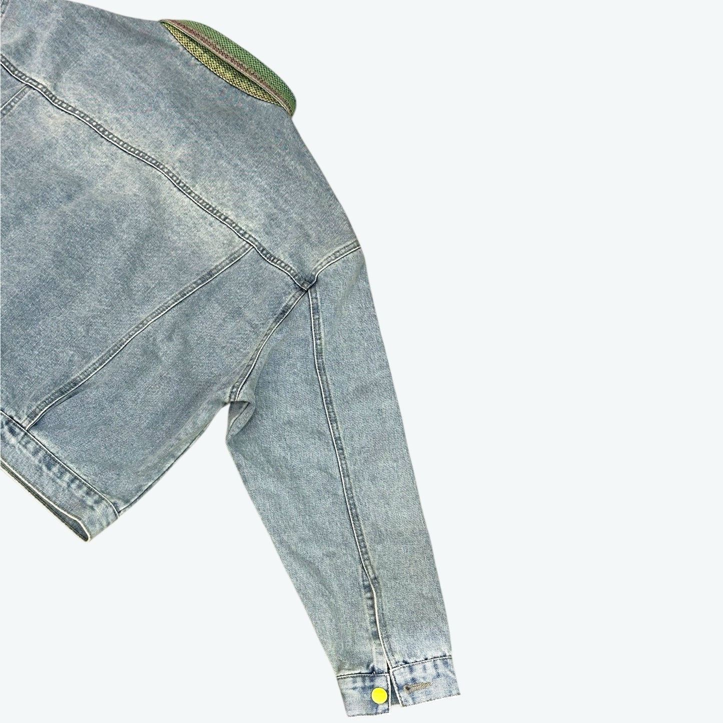Multicolored Details Denim Jacket