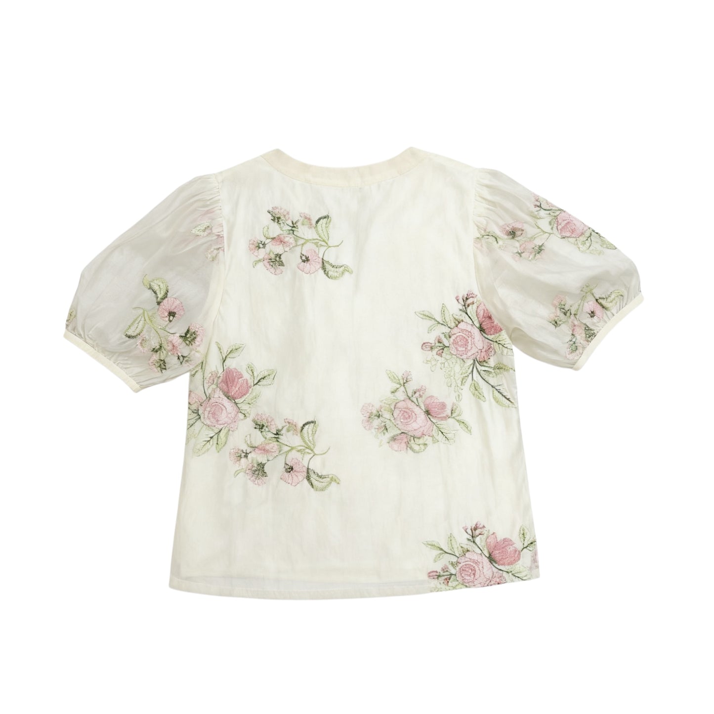 Romantic Rose Embroidery Blouse