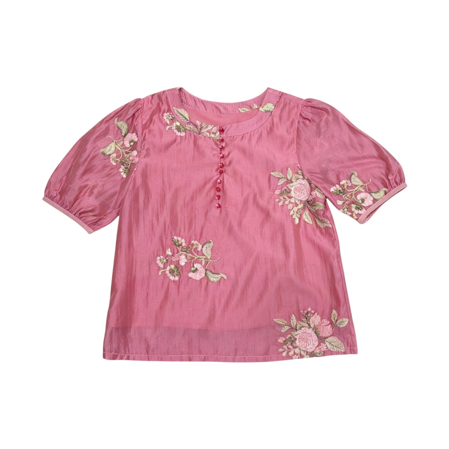 Romantic Rose Embroidery Blouse