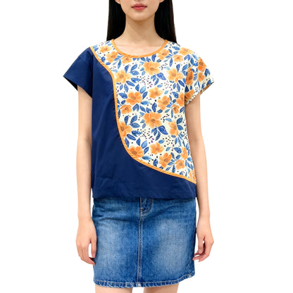 Asymmetrical Floral Top