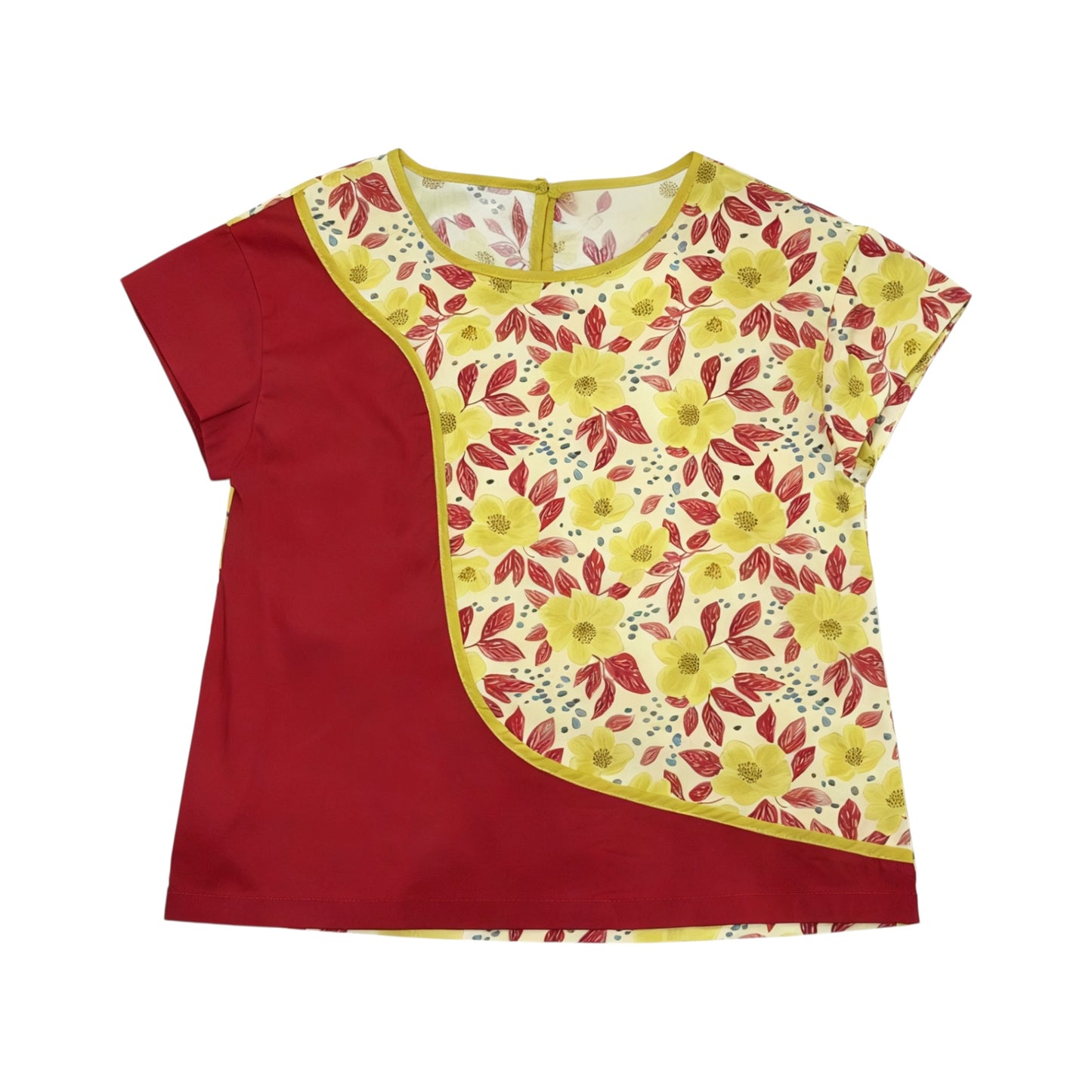 Asymmetrical Floral Top