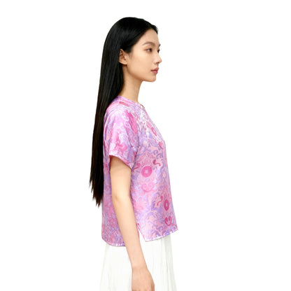 Woven Chinese Fusion Top