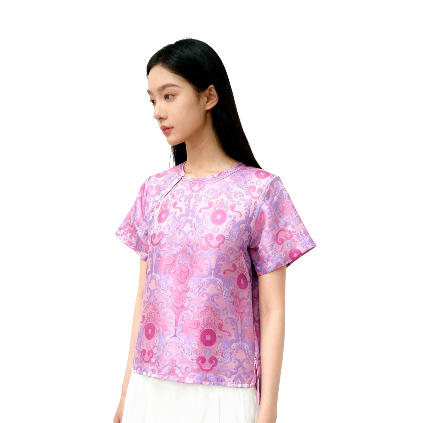 Woven Chinese Fusion Top