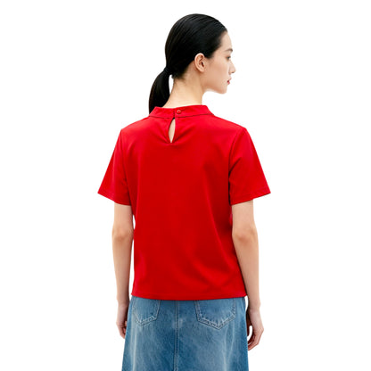 Top with floral cut-out lace