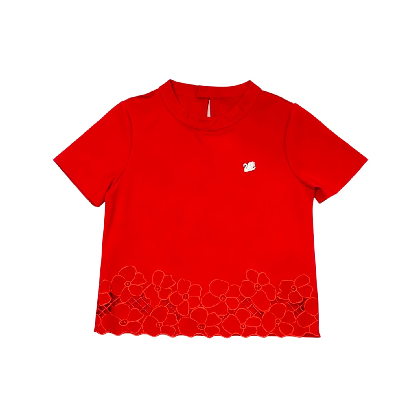 Top with floral cut-out lace