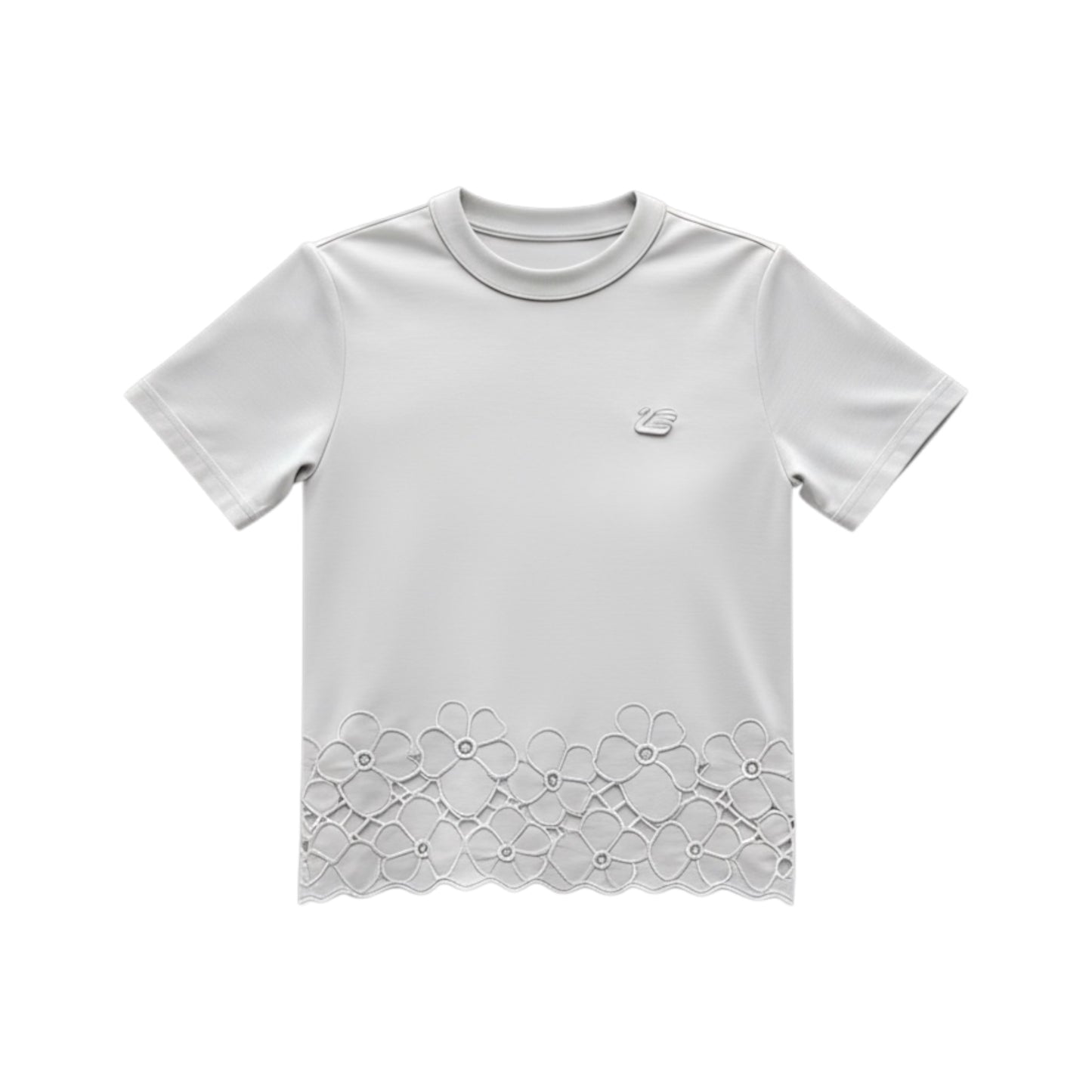 Top with floral cut-out lace