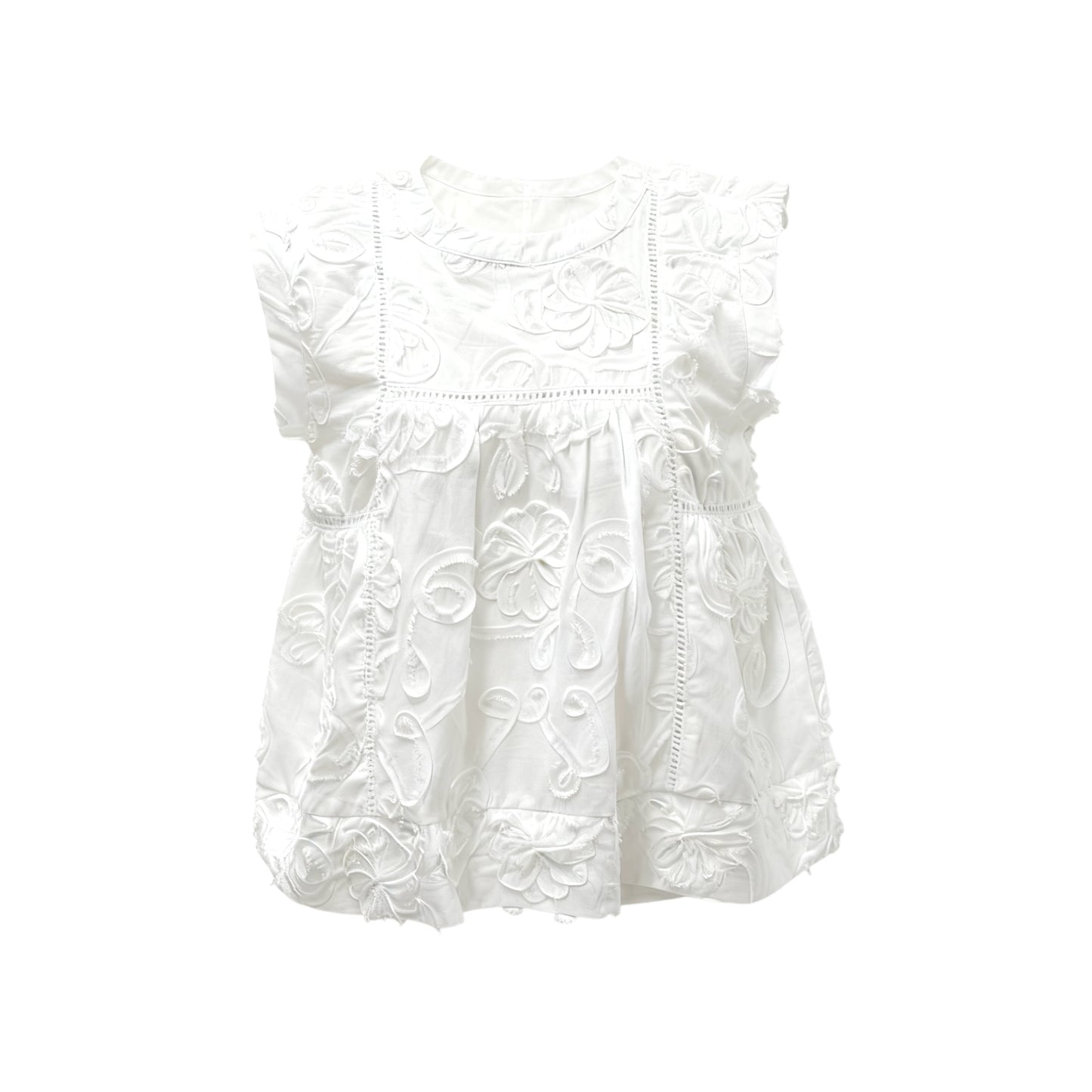 Embroidered Sleeveless Top