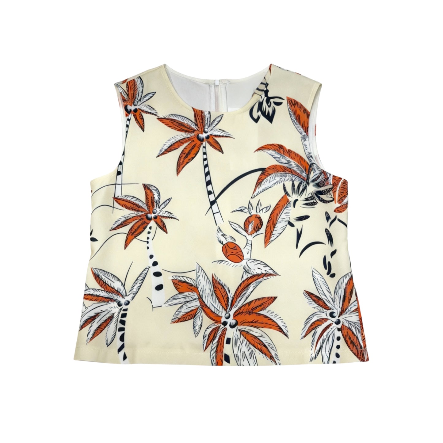 Tropical Plam Sleveless Top