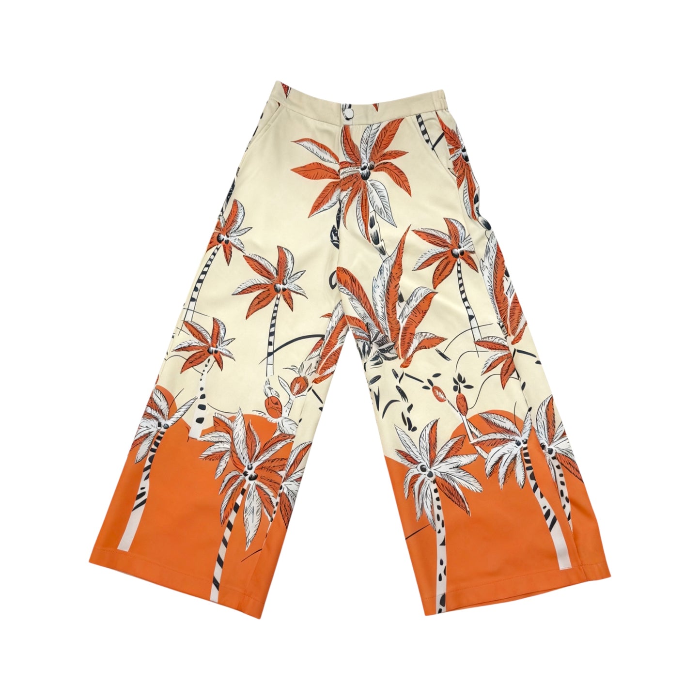 Tropical Palm Wide Trouser