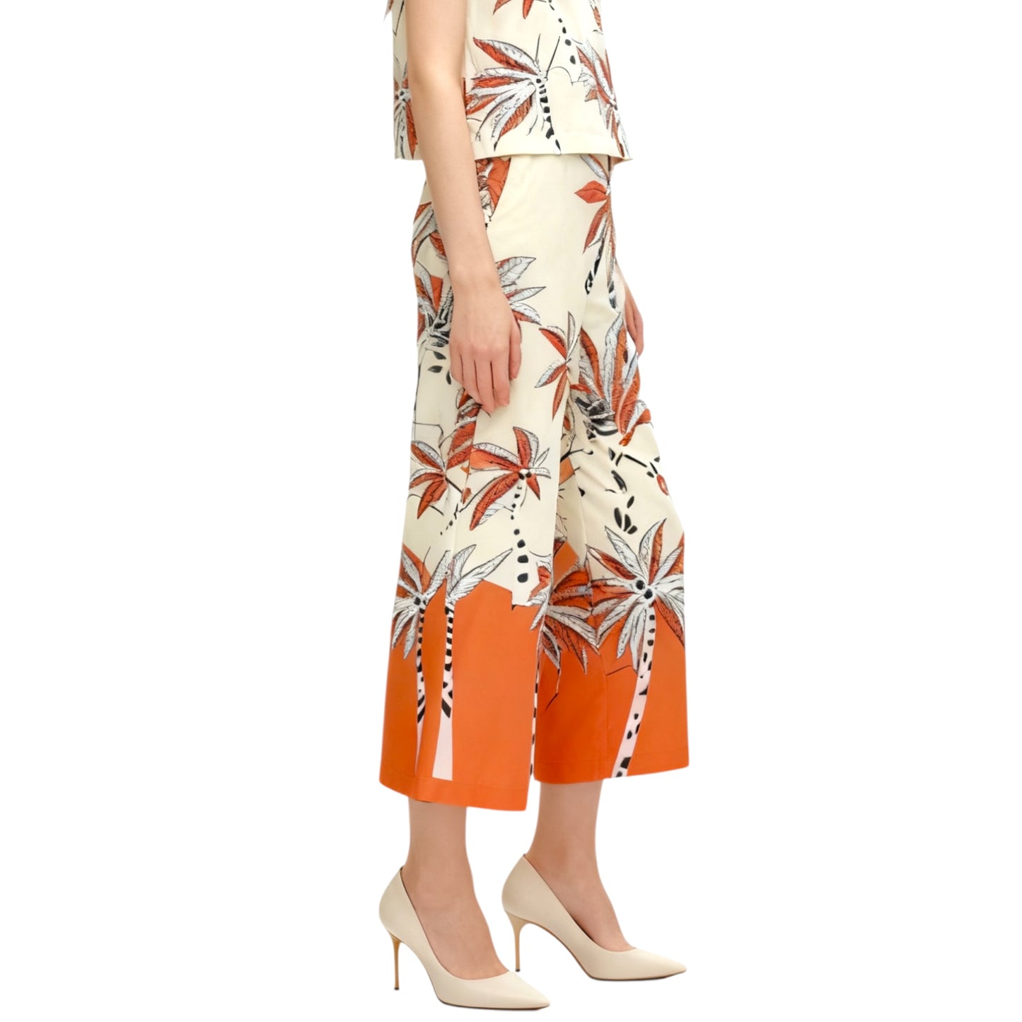 Tropical Palm Wide Trouser