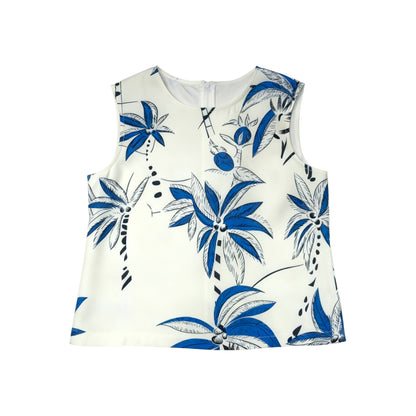 Tropical Plam Sleveless Top