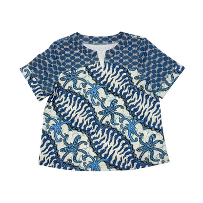 Blue & White Patterned Shirt