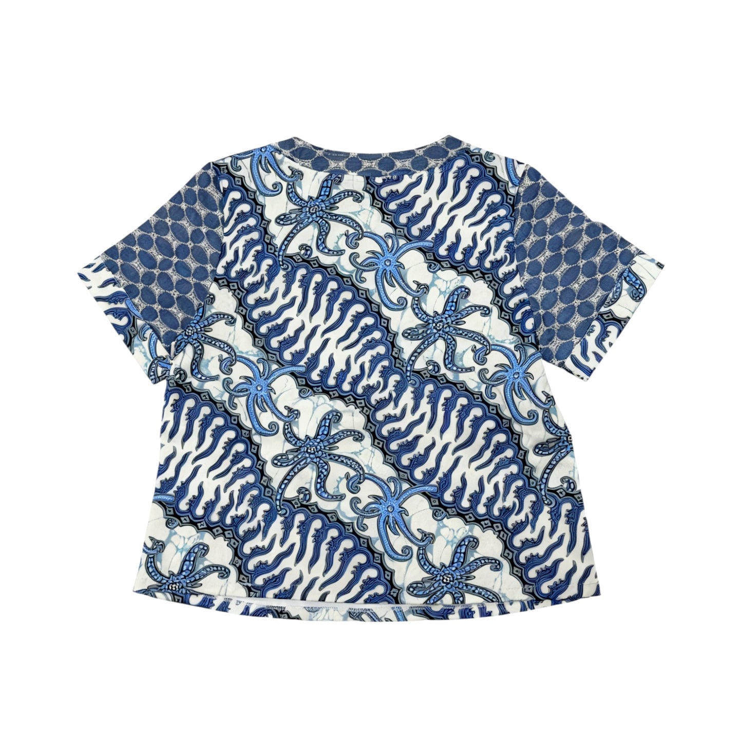 Blue & White Patterned Shirt
