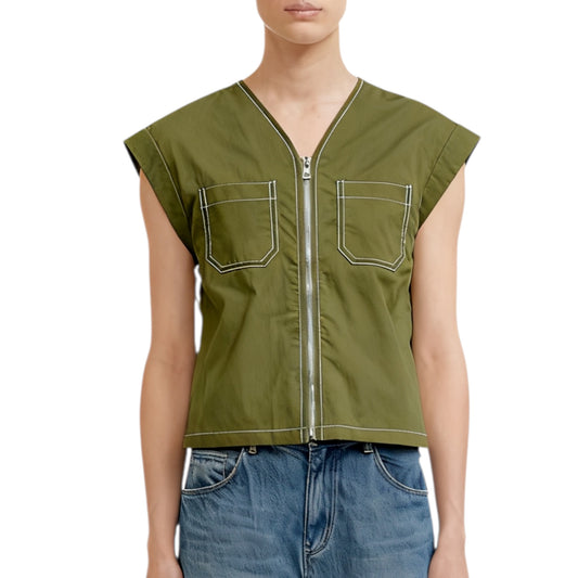 Utility-Inspired Sleeveless Tops