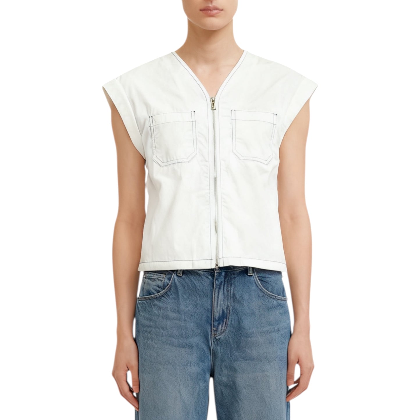 Utility-Inspired Sleeveless Tops