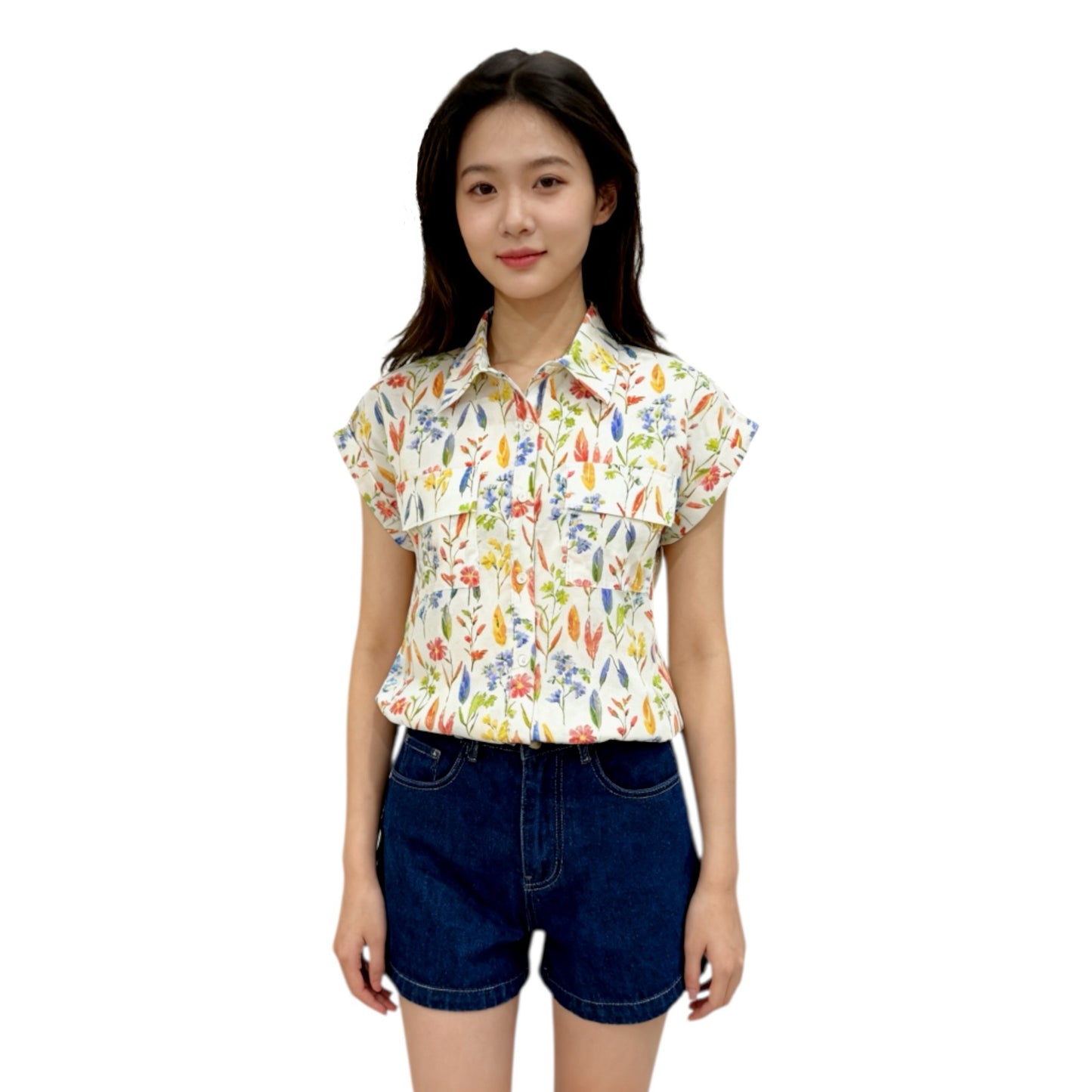 Tropical Print Short Sleeve Shirt