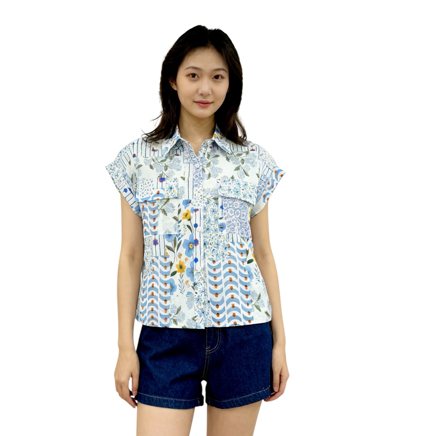 Tropical Print Short Sleeve Shirt