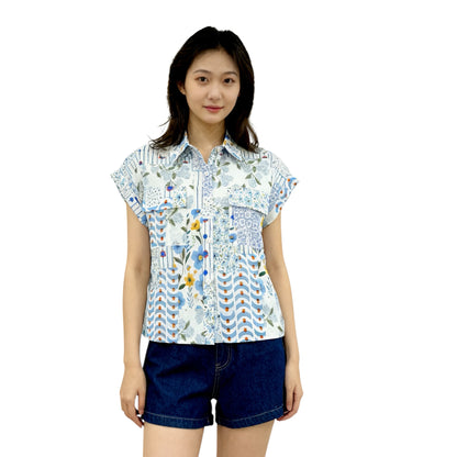 Tropical Print Short Sleeve Shirt
