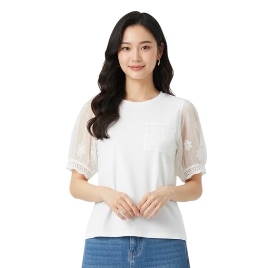 Oopaque Woven Sleeve Top
