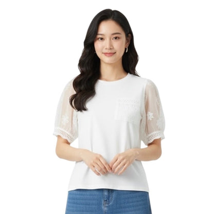 Oopaque Woven Sleeve Top