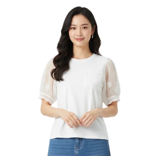 Oopaque Woven Sleeve Top