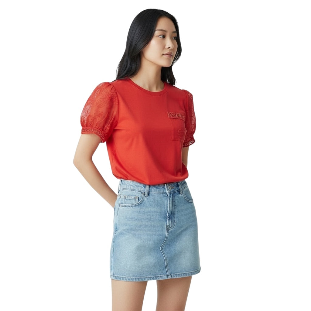 Oopaque Woven Sleeve Top