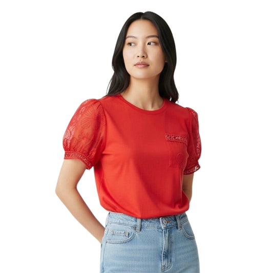 Oopaque Woven Sleeve Top
