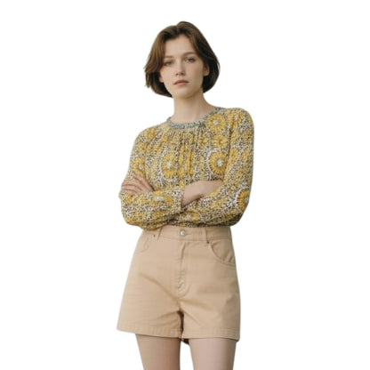 Long Sleeve Floral Blouse