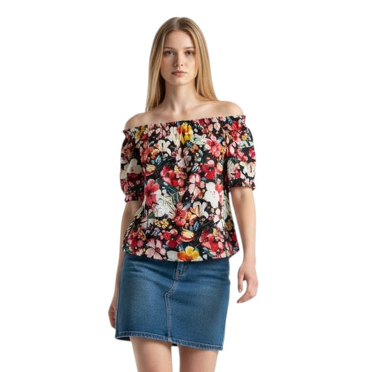 Off Shoulder Floral Blouse