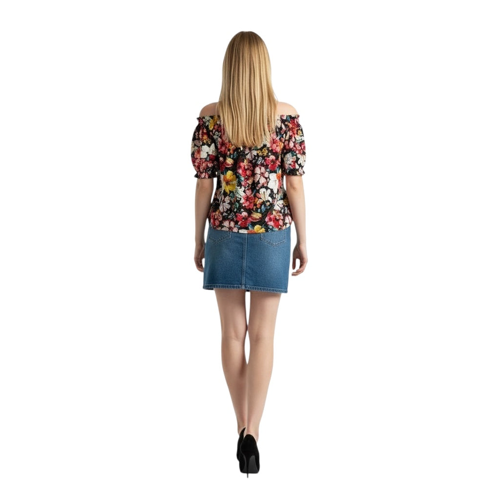 Off Shoulder Floral Blouse