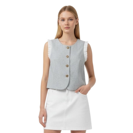 V-Neck Waiscoat Jacket