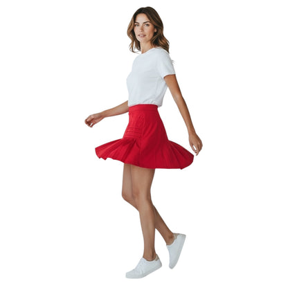 Pleated Short Skirt