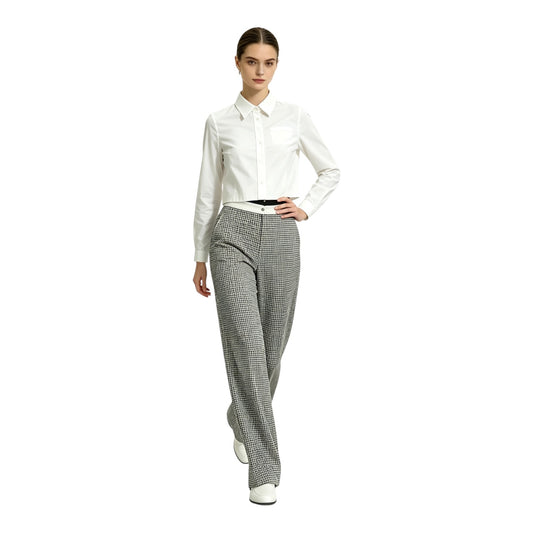 Wide Leg Checkers Trouser