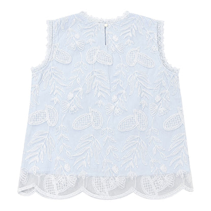 Sleeveless Lace Blouse