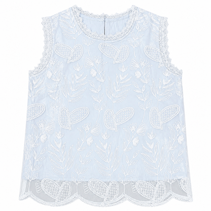Sleeveless Lace Blouse