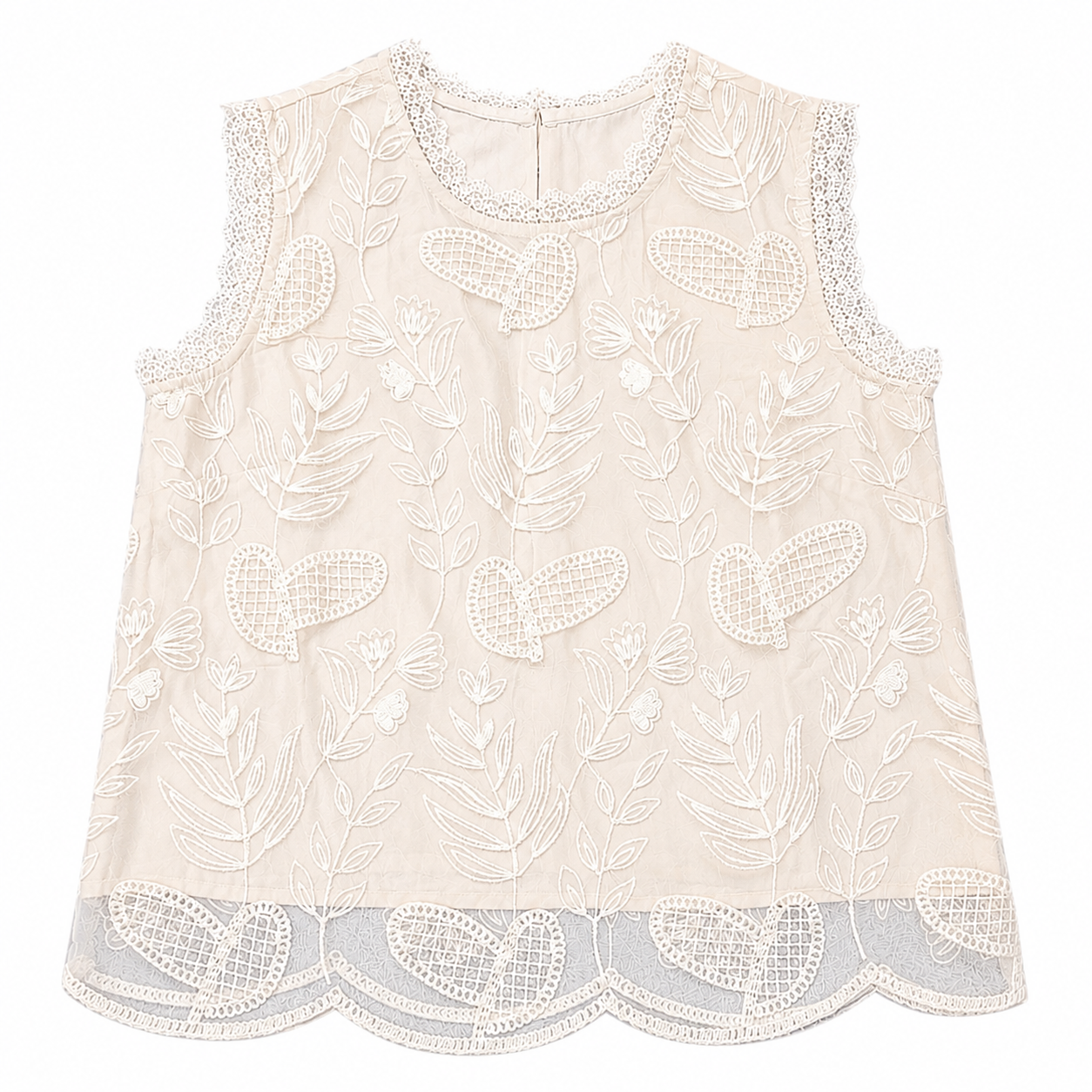 Sleeveless Lace Blouse
