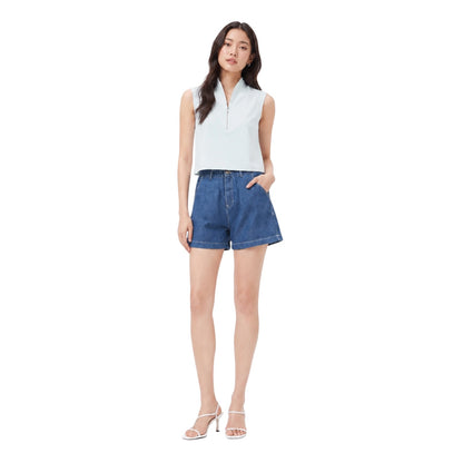 Sleeveless Quarter-Zip Top