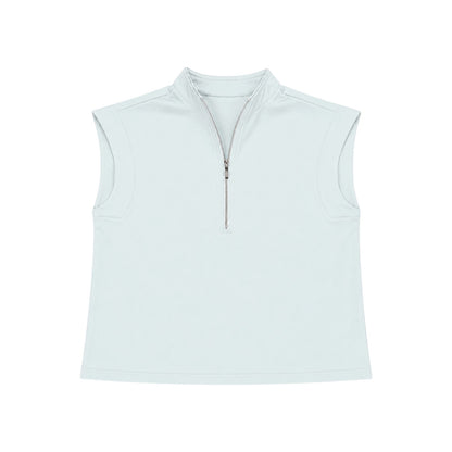 Sleeveless Quarter-Zip Top
