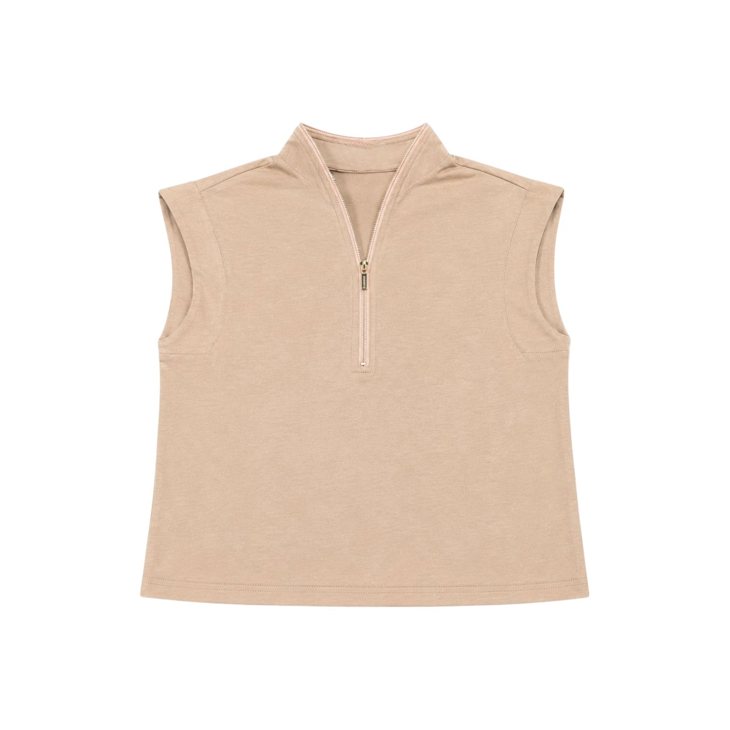 Sleeveless Quarter-Zip Top