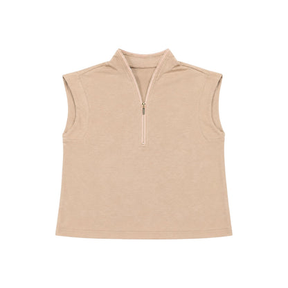 Sleeveless Quarter-Zip Top