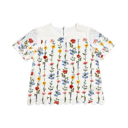Eyelet Embroidery Blouse