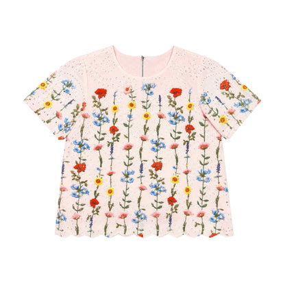 Eyelet Embroidery Blouse